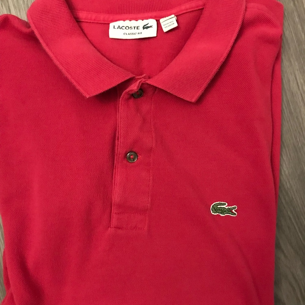 Lacoste red polo 3XL size 8